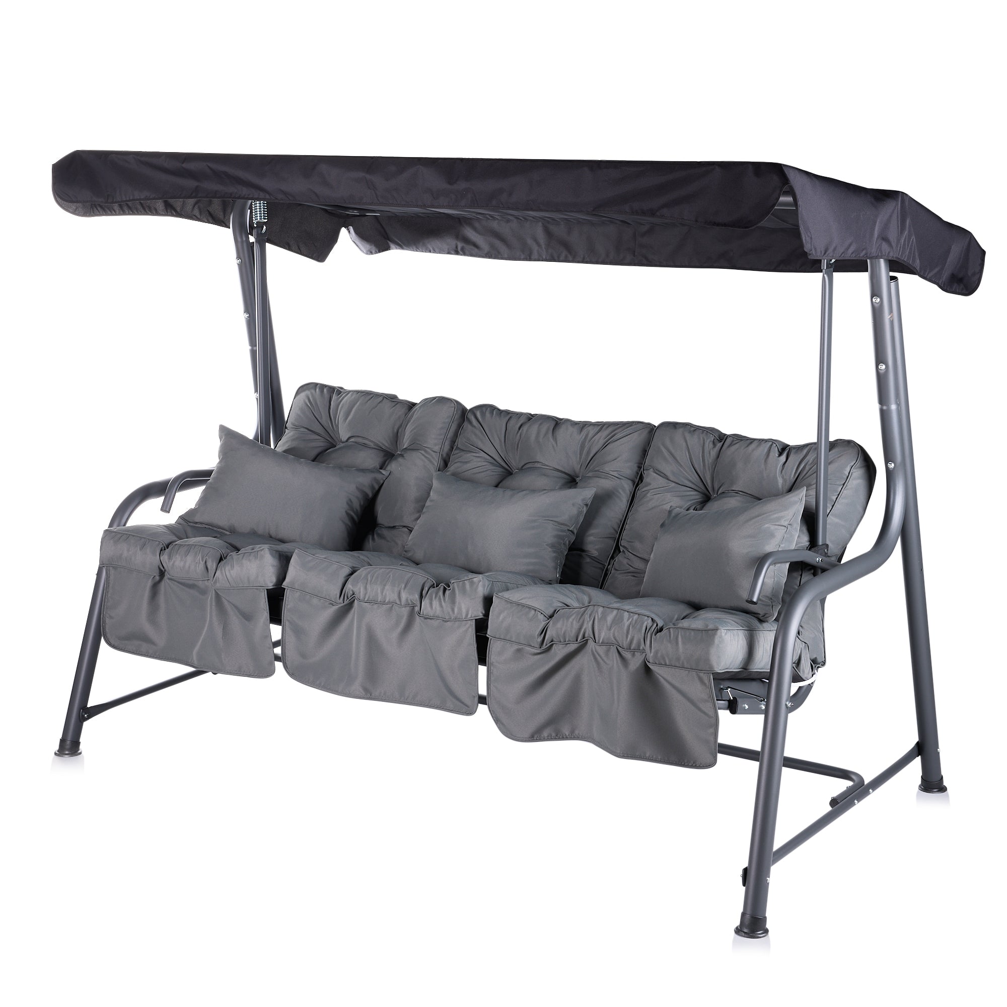 Alfresia Turin 3 Seater Reclining Garden Swing Seat | Classic Cushions