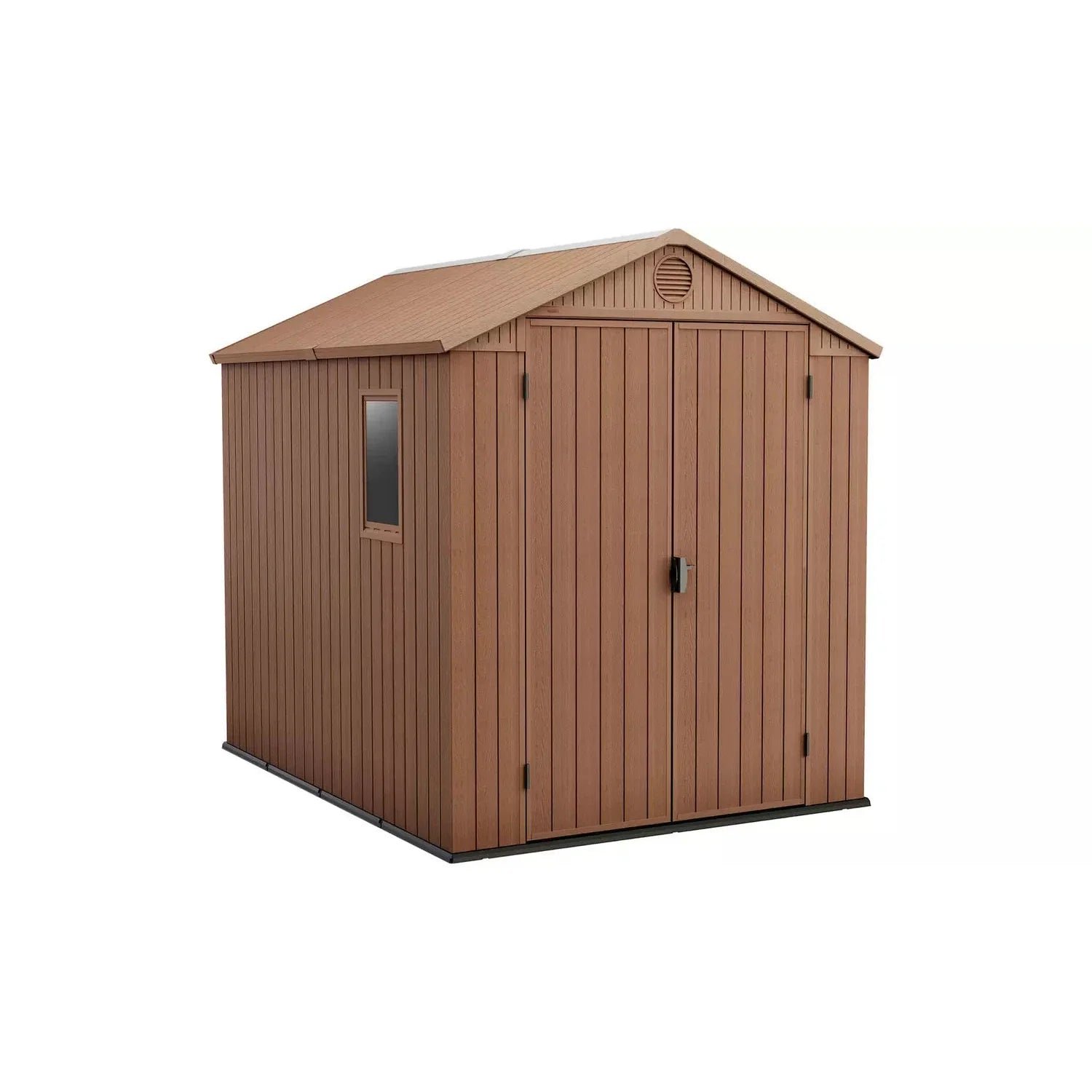 9509777_R_Z001A-2 Keter 6×8 Darwin Heavy Duty Plastic Garden Shed – Brown - Image 1