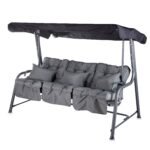 Alfresia Turin 3 Seater Reclining Garden Swing Seat | Classic Cushions - Image 4