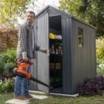 Keter 4×6 Darwin Heavy Duty Plastic Garden Shed – Grey - Image 6