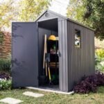 Keter 4×6 Darwin Heavy Duty Plastic Garden Shed – Grey - Image 7