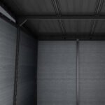 Keter 7′ x 7.5′ Newton Plus Side Entry Plastic Shed – Dark Grey - Image 3