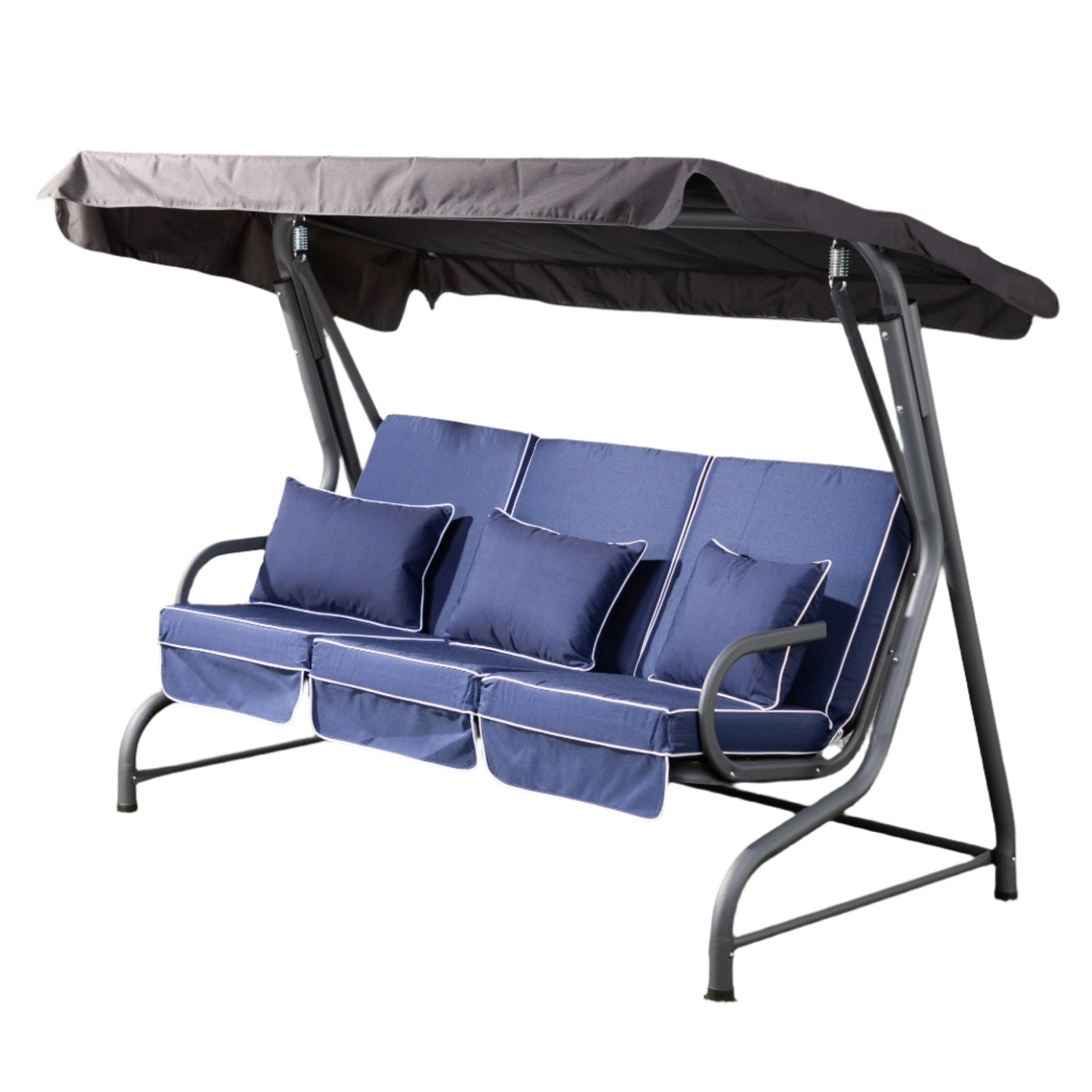 IMG_9052 Alfresia Roma 3 Seater Garden Swing Seat | Luxury Cushions - Image 1