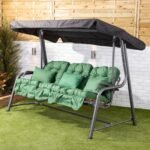Alfresia Turin 3 Seater Reclining Garden Swing Seat | Classic Cushions - Image 8