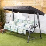 Alfresia Turin 3 Seater Reclining Garden Swing Seat | Classic Cushions - Image 9