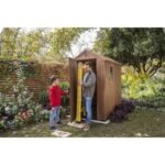 Keter 4×6 Darwin Heavy Duty Plastic Garden Shed – Brown - Image 3