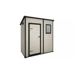Keter 6 x 4 Manor Plastic Pent Garden Storage Shed – Beige - Image 2