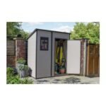 Keter 6 x 4 Manor Plastic Pent Garden Storage Shed – Beige - Image 3