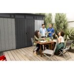 Keter 11x 7 Artisan Heavy Duty Plastic Pent Shed – Grey - Image 8
