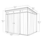 Keter 9x 7 Artisan Heavy Duty Plastic Pent Shed – Grey - Image 6