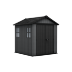 Keter 7′ x 7.5′ Newton Plus Side Entry Plastic Shed – Dark Grey
