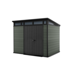 Keter 9x 7 Cortina Heavy Duty Plastic Pent Shed – Dark Green