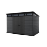 Keter 11x 7 Cortina Heavy Duty Plastic Pent Shed – Dark Grey