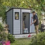Klikstrom Senner 6×4 ft Pent Grey Shed with floor & 1 window - Image 2