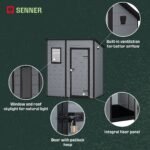 Klikstrom Senner 6×4 ft Pent Grey Shed with floor & 1 window - Image 6