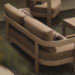 N3 Oak Three Seater Sofa Wheat Canvas - Image 5