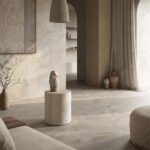 Porto Travertine Side Table, White - Image 3