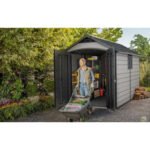 Keter 7.5’x11′ Premier Heavy Duty Plastic Shed – Grey - Image 3