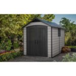 Keter 7.5’x11′ Premier Heavy Duty Plastic Shed – Grey - Image 2