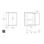 Keter Premier 4 x 2 Tall Plastic Storage Unit - Image 7