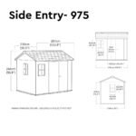 Keter 9×7.5 Newton Plus Side Entry Plastic Shed – Dark Grey - Image 6