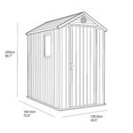 Keter 4×6 Darwin Heavy Duty Plastic Garden Shed – Grey - Image 8