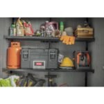 Keter 4×2 Cortina Alto Heavy Duty Vertical Plastic Garden Shed with Shelves - Image 2