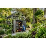 Keter 4×2 Cortina Alto Heavy Duty Vertical Plastic Garden Shed with Shelves - Image 5